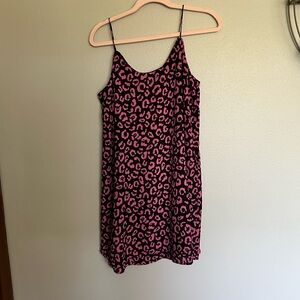 New Francesca’s pink animal print dress